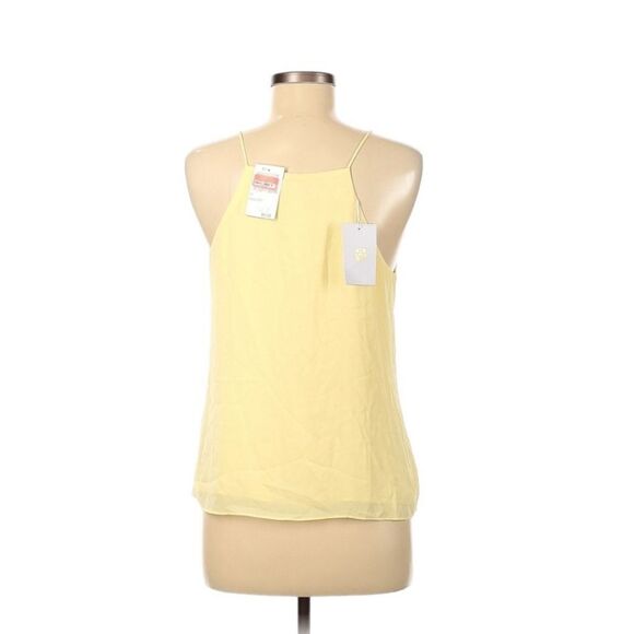 WAYF Posie Yellow Lace Trim Sleeveless Strappy V-Neck Camisole Tank Top Medium - Picture 3 of 14